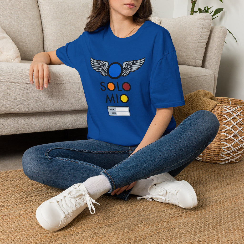 O Solo Mio Graphic T-Shirt — Retro Badge Winged Logo