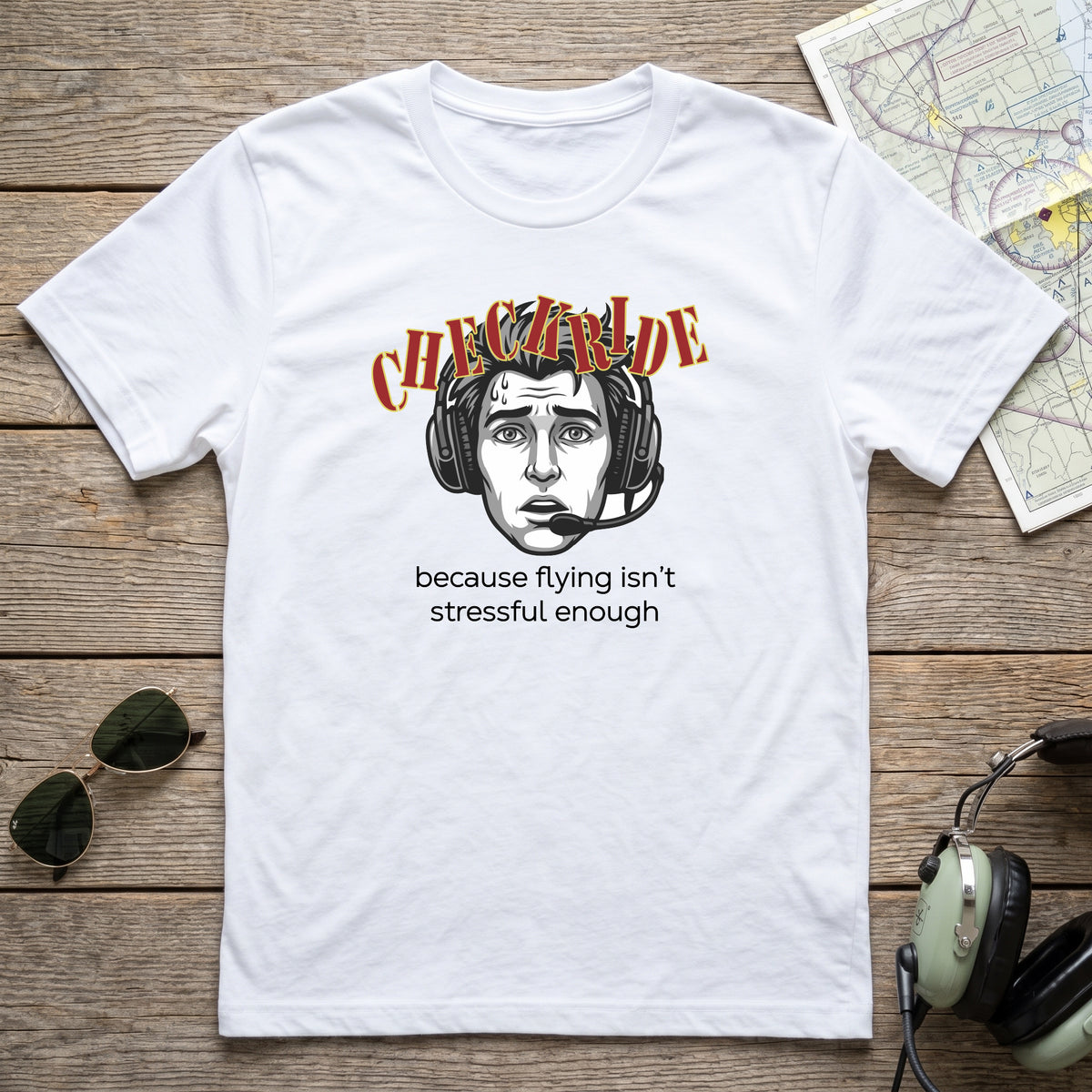 Checkride Stress Male Aviation Tee