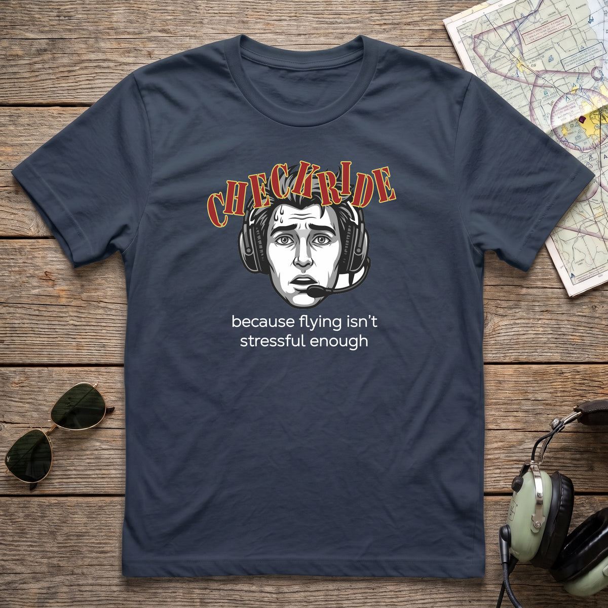 Checkride Stress Male Aviation Tee