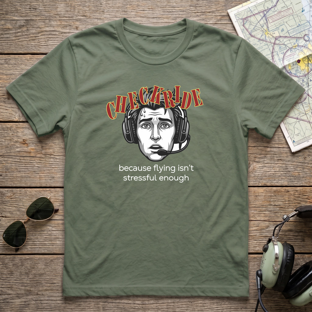 Checkride Stress Male Aviation Tee