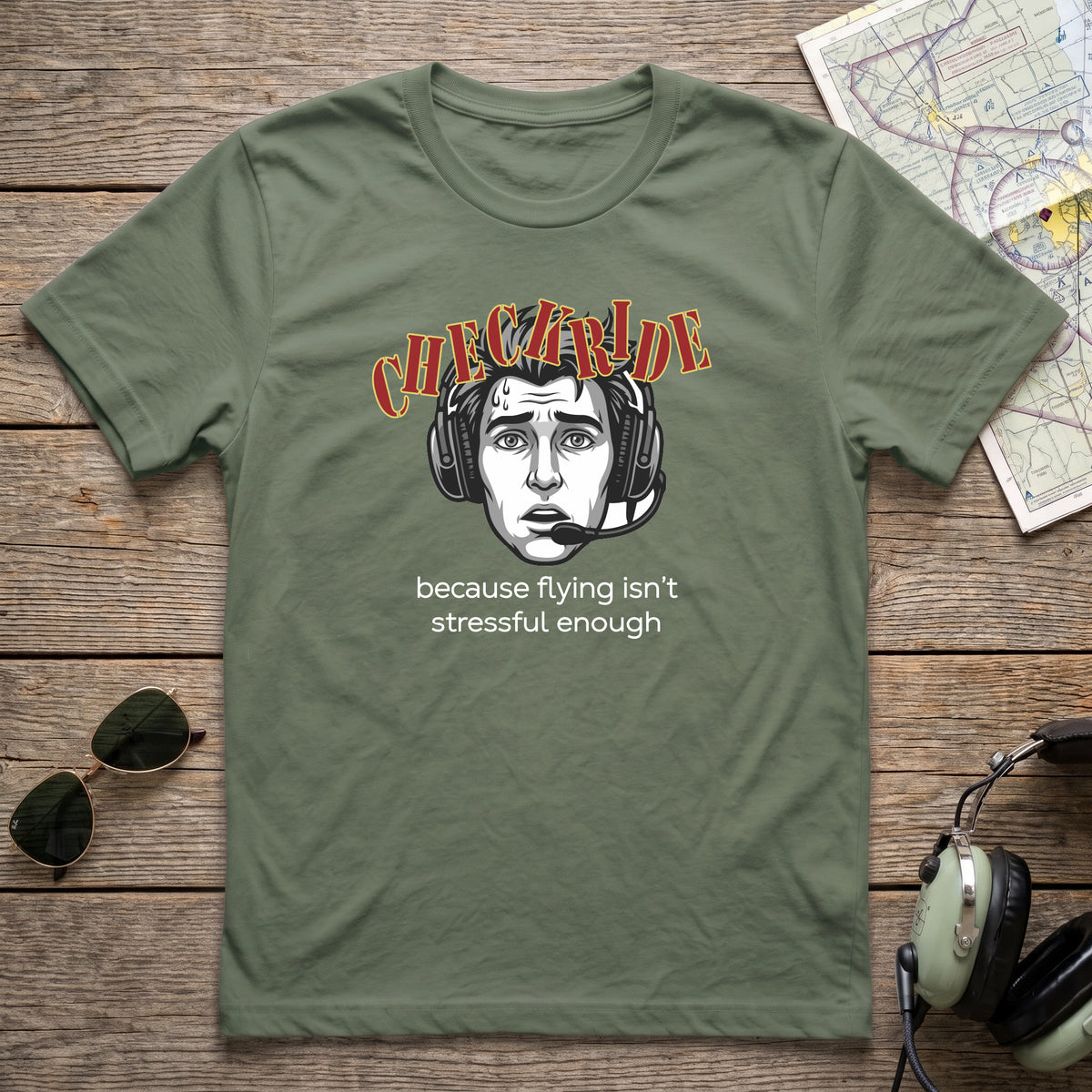Checkride Stress Male Aviation Tee