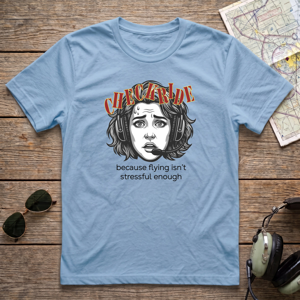 Checkride Stress Female Aviation Tee