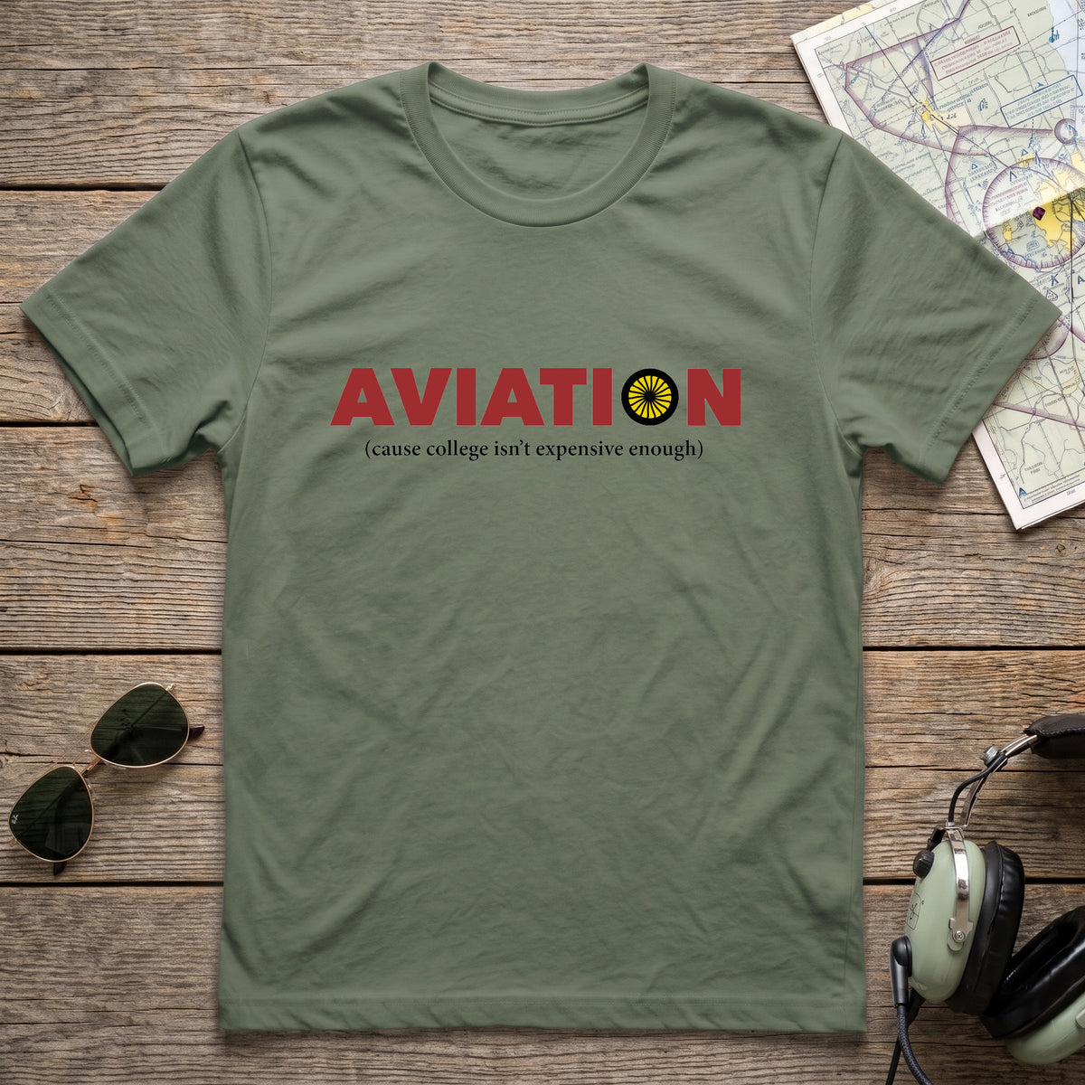 Aviation College Jet Aviation Tee