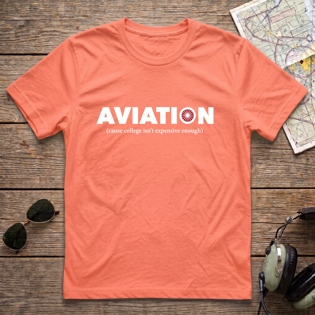 Aviation College Jet Aviation Tee