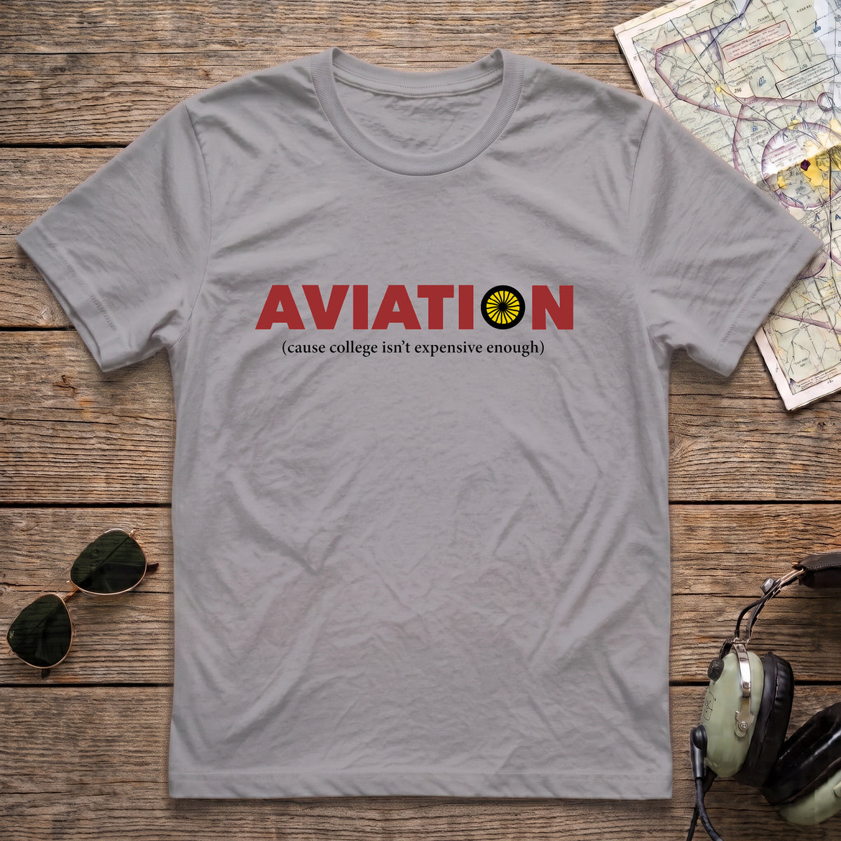 Aviation College Jet Aviation Tee