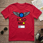 O Solo Mio Graphic T-Shirt — Retro Badge Winged Logo