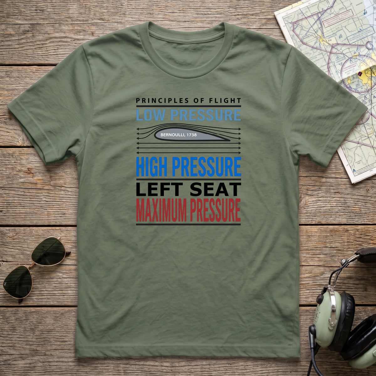 Left Seat Max Pressure Aviation Tee