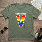 V1 Committed Rainbow Aviation Tee