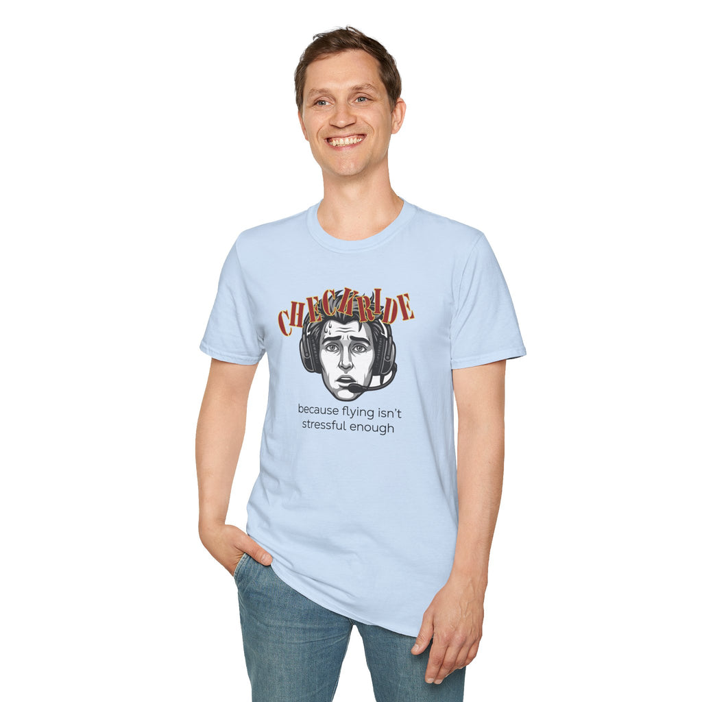 Checkride Stress Male Aviation Tee
